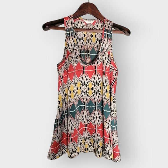 ZOA‎ Blouse Women's Small Flowy Sleeveless Boho Chic Casual Colorful Top Layers - Picture 2 of 10